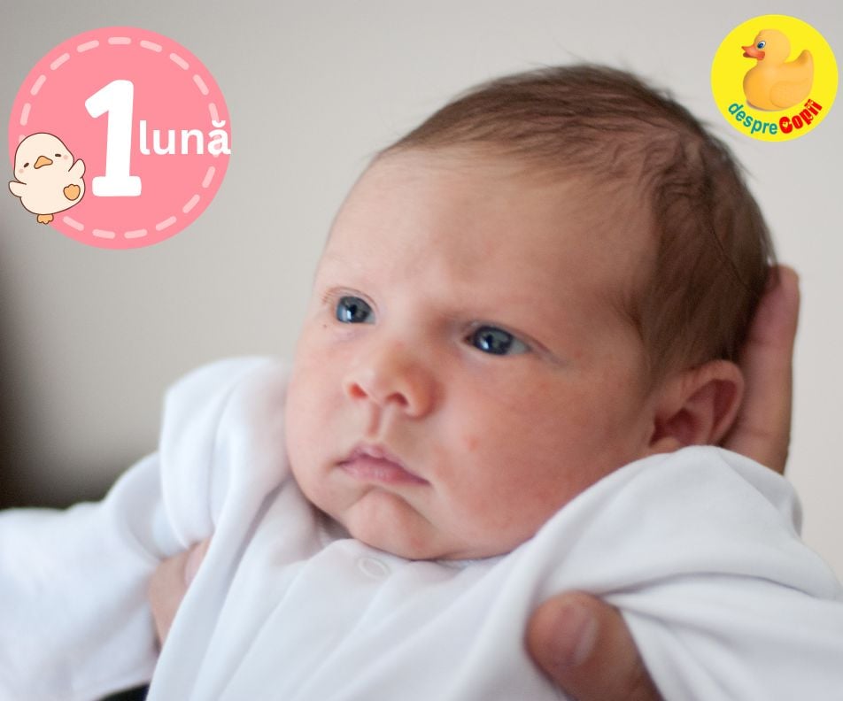 CUM TE JOCI CU BEBE LA 1 LUNĂ? Fără jucării. Doar cu vocea, chipul și brațele tale