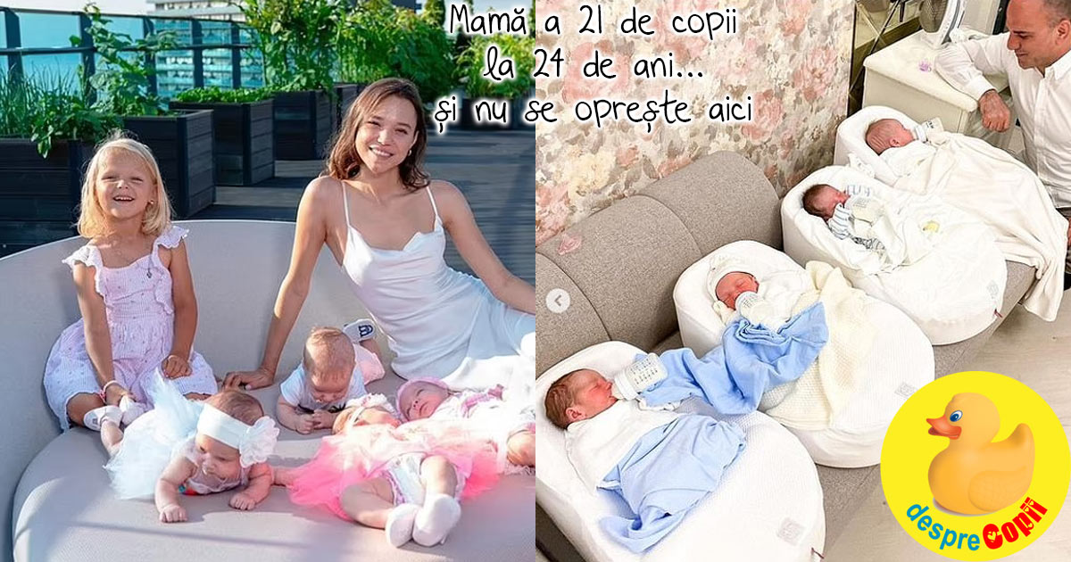 E mama a 21 de copii la 24 de ani si nu se opreste aici - vrea si mai multi copii