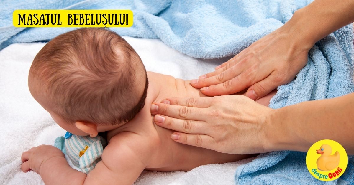Masajul bebelusului – ghid pentru taticii incepatori si video care explica cum trebuie procedat