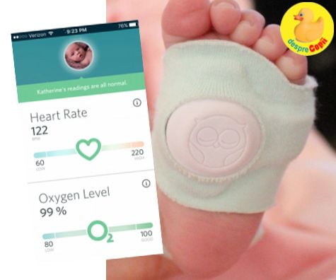 Owlet - monitor care inregistreaza pulsul si oxigenul bebelusului