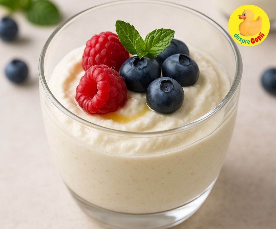 Mousse de ricotta cu miere și fructe - desertul sanatos gata in 5 minute