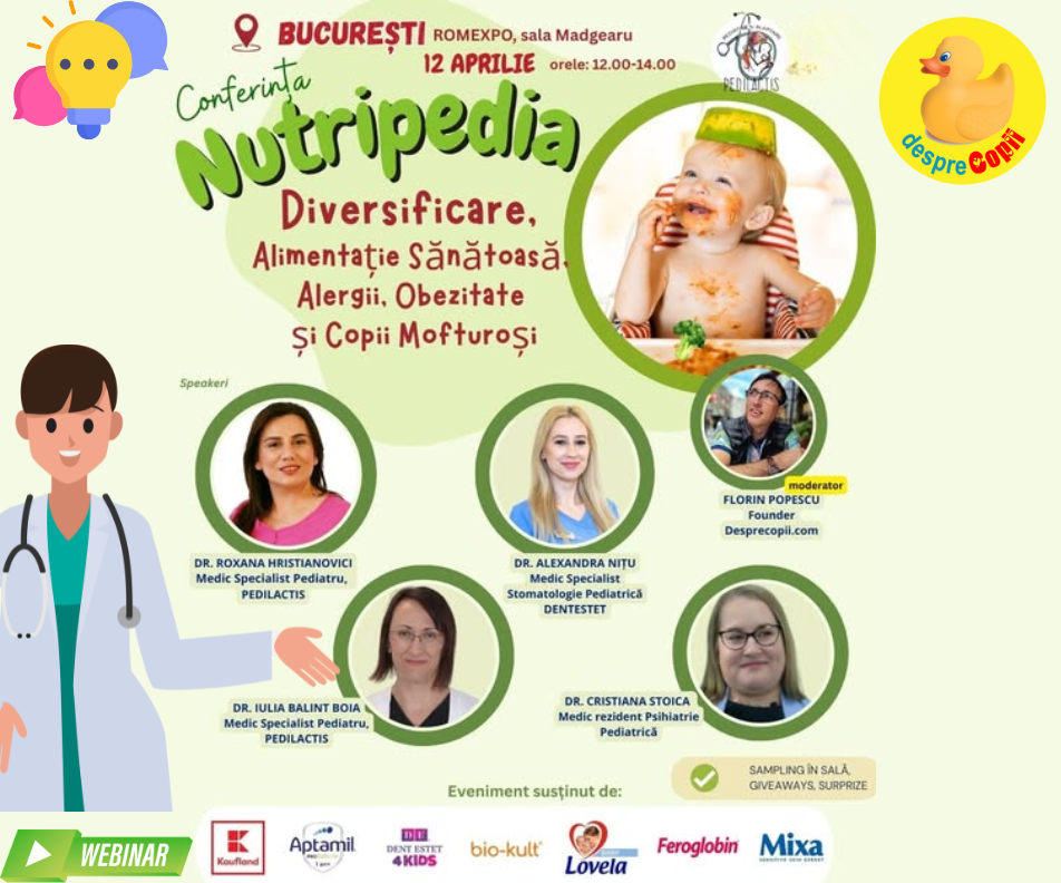 Conferinta Nutripedia de Primavara 2025 - Bucuresti: Despre diversificarea si alimentatia copiilor mici