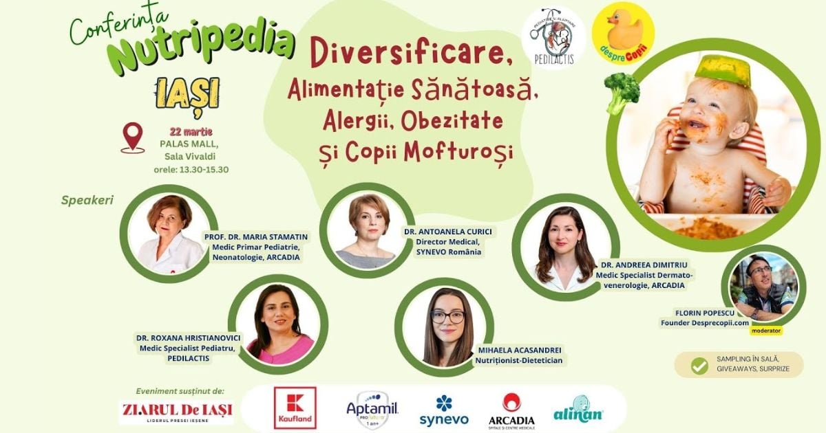 Conferinta Nutripedia de Primavara 2025 - IASI: cum putem construi o relatie sanatoasa cu hrana inca din primele luni