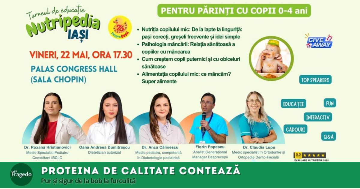 NUTRIPEDIA Smart Parenting Iasi: Cum aleg parintii proteina potrivita pentru alimentatia copiilor si ce inseamna, de fapt, carnea de pui de calitate