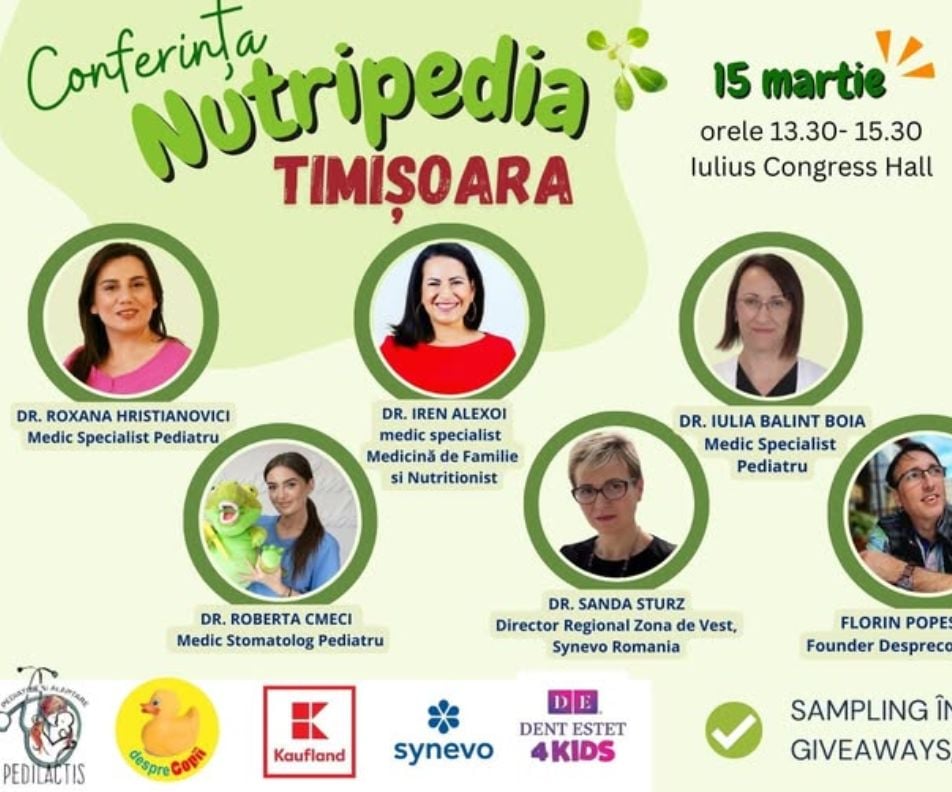 Conferinta Nutripedia de Primavara 2025 - TIMISOARA: Diversificare, nutritie si incredere pentru parinti informati