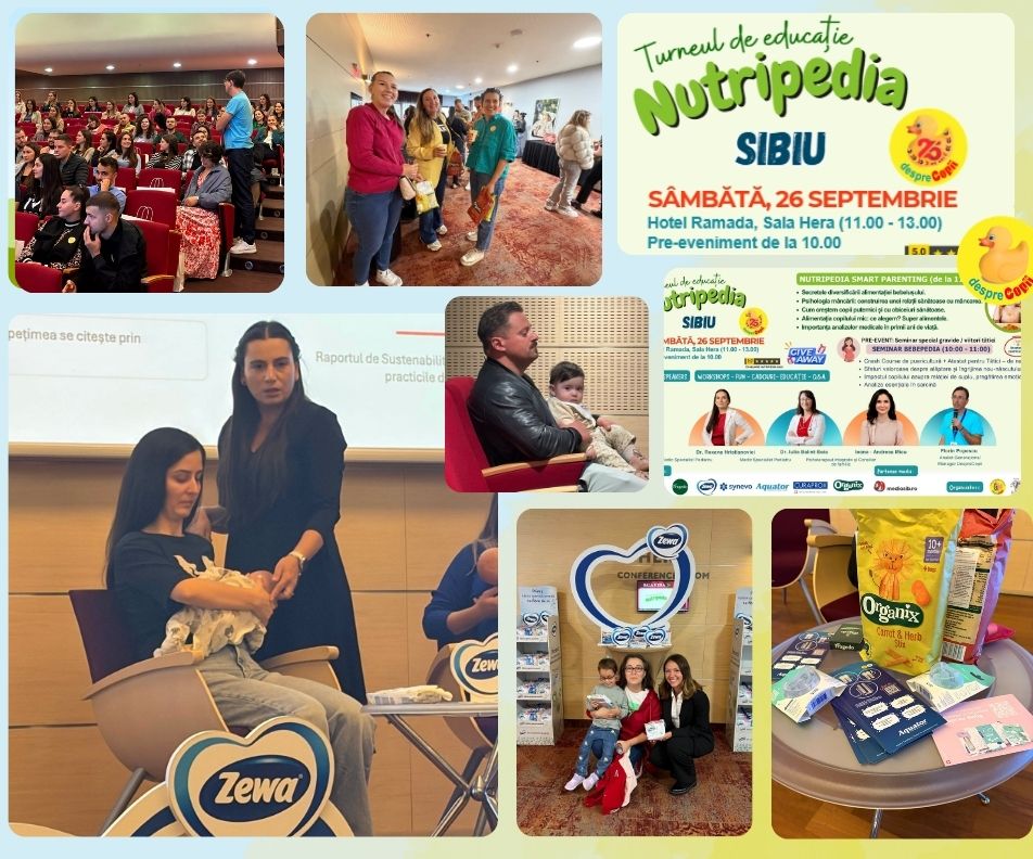 Peste 120 de parinti din Sibiu s-au intalnit la startul turneului de toamna Smart Parenting – NUTRIPEDIA 2026