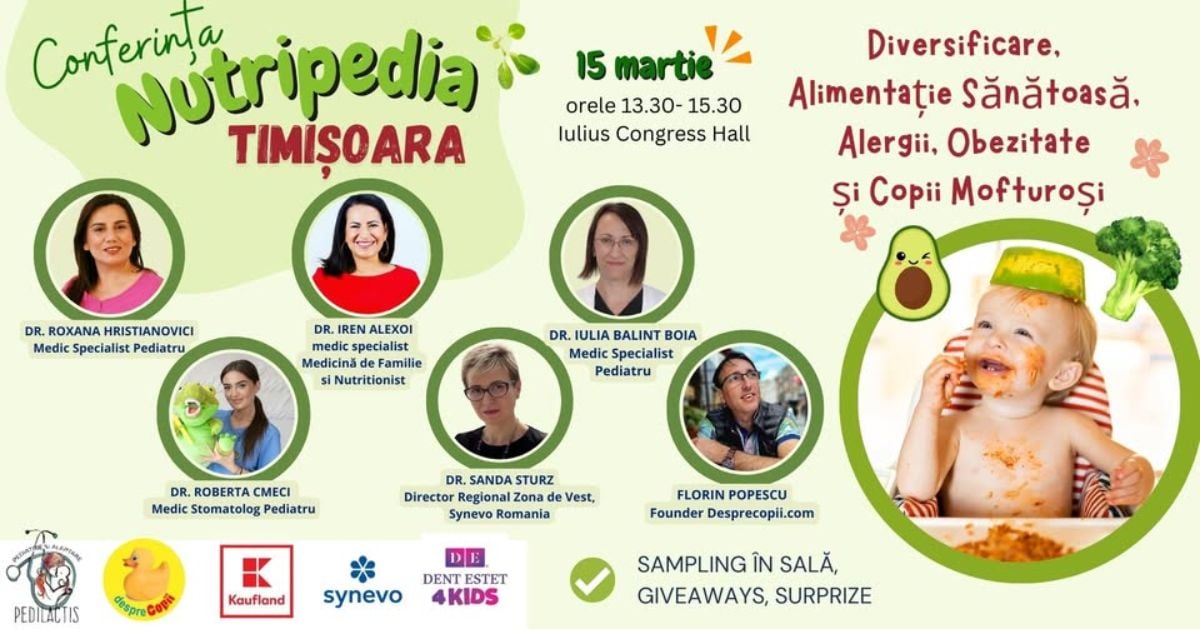 Conferinta Nutripedia de Primavara 2025 - TIMISOARA: Diversificare, nutritie si incredere pentru parinti informati