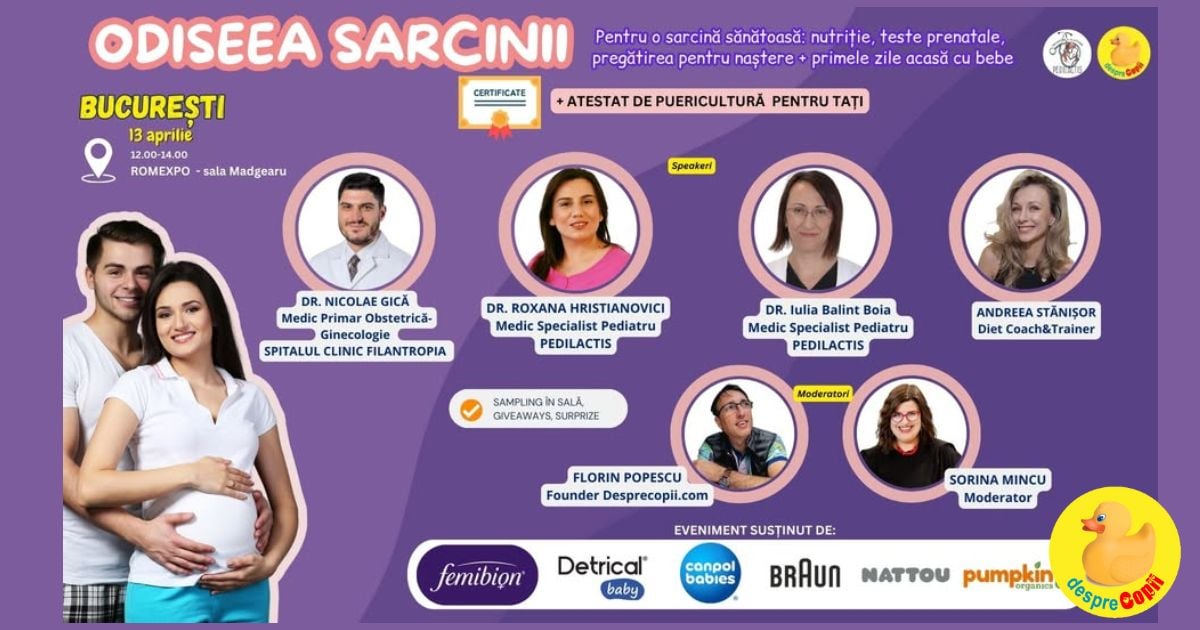 ODISEEA SARCINII. Educatie pentru o sarcina sanatoasa - eveniment pentru femeile insarcinate la Bucuresti