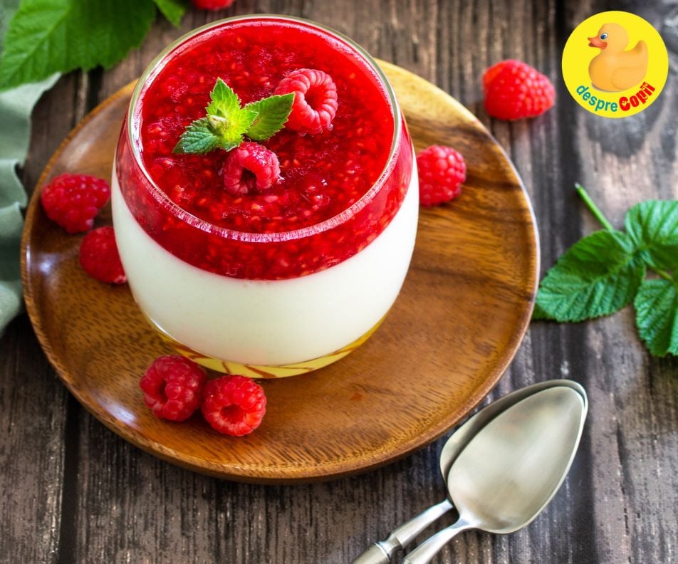 Panna Cotta cu zmeura