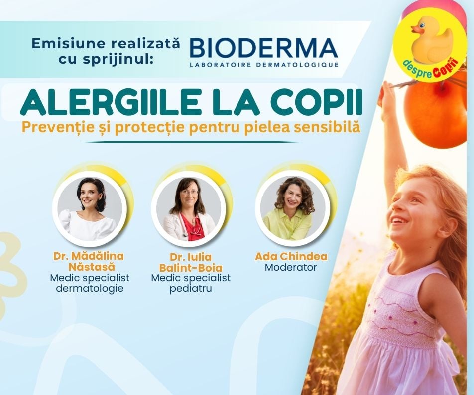 Alergiile la copii - ce sunt, cand apar si cum le recunoastem? Sfaturi esentiale pentru parinti despre pielea sensibila si protectia solara. Sfatul specialistilor!
