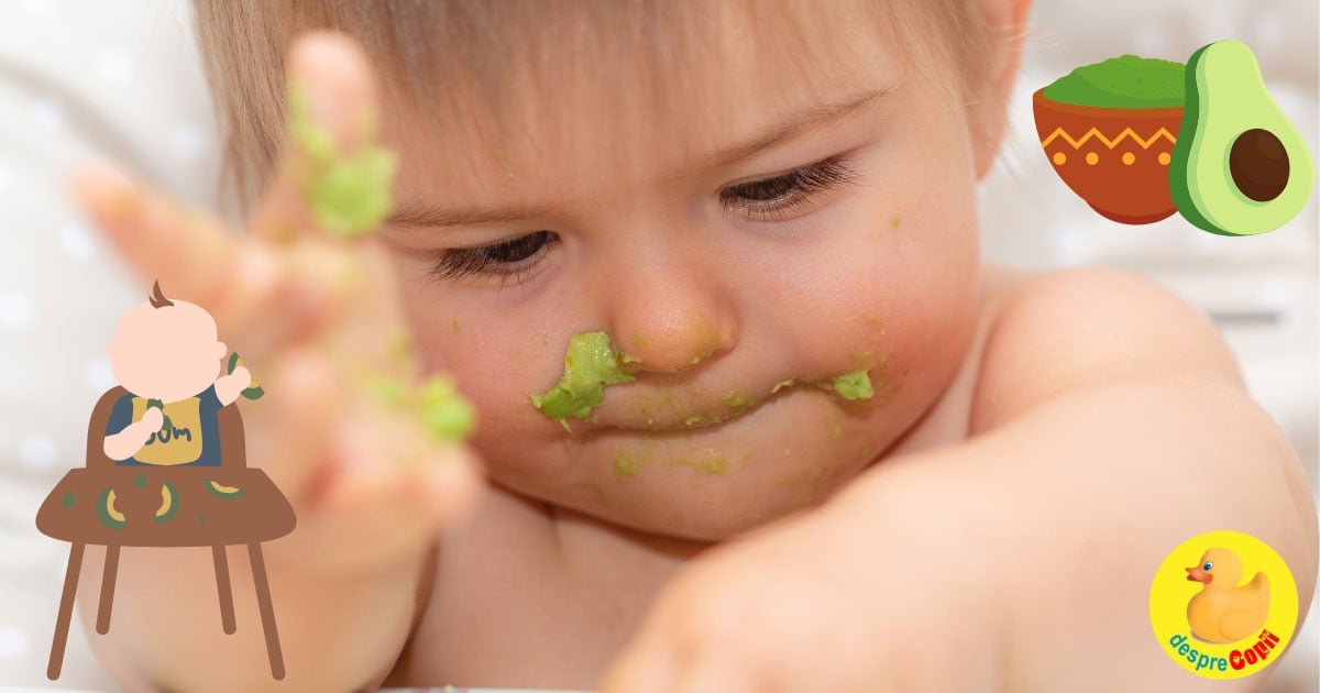 Piure de avocado - reteta care poate fi prima masa a diversificarii lui bebe