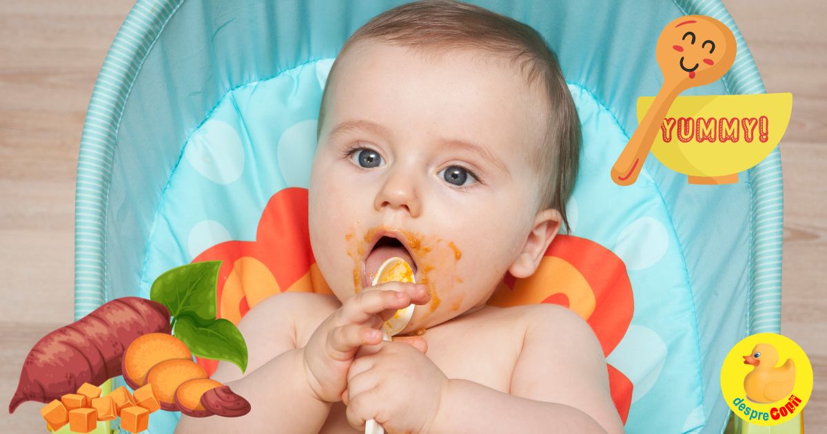 Piure de cartof dulce copt - reteta pentru bebelusii de 6 luni