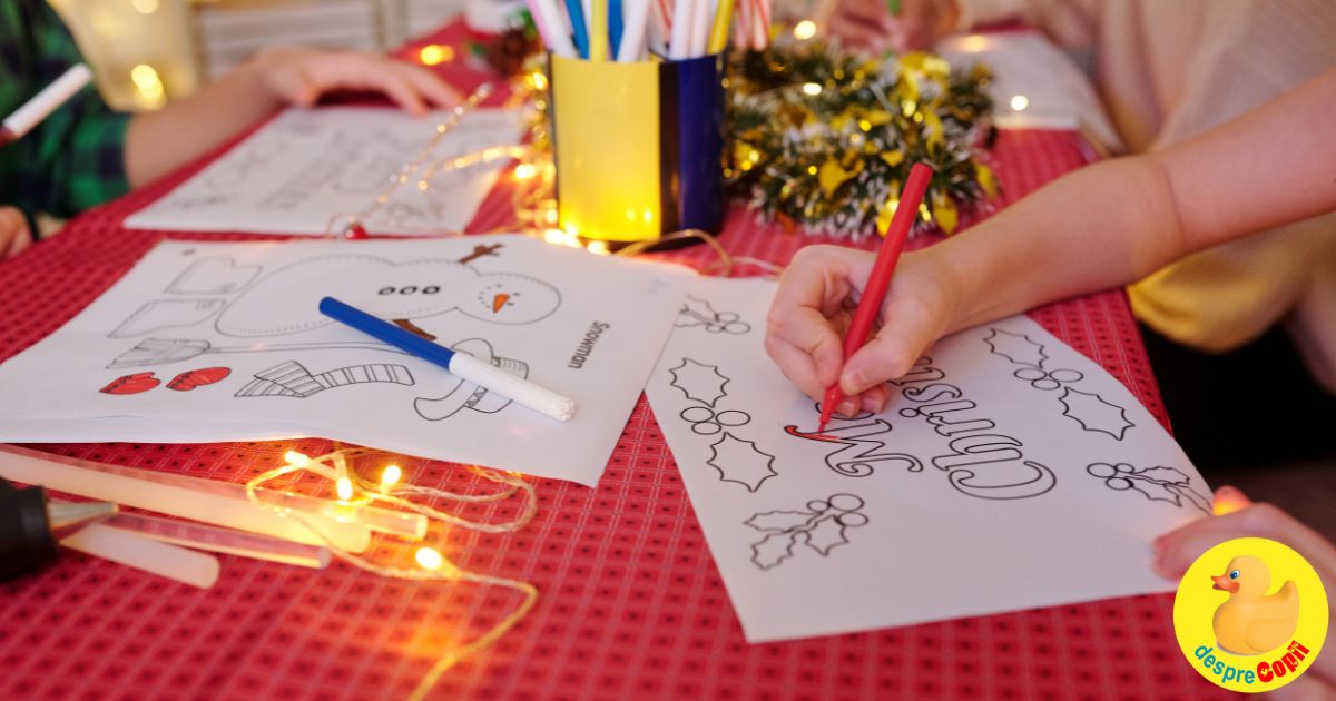 Planse de colorat pentru Craciun, care ii tin pe copii ocupati