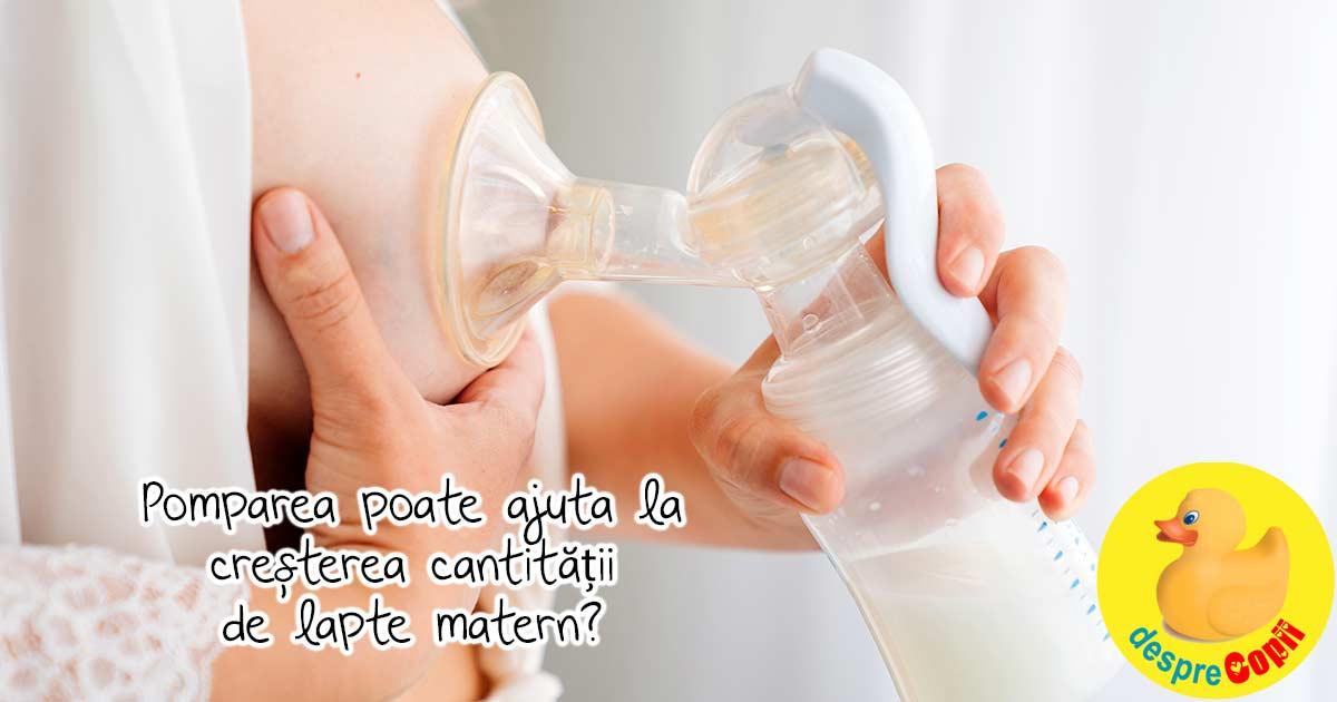 Pomparea laptelui matern: iata cum poate ajuta la cresterea cantitatii de lapte matern