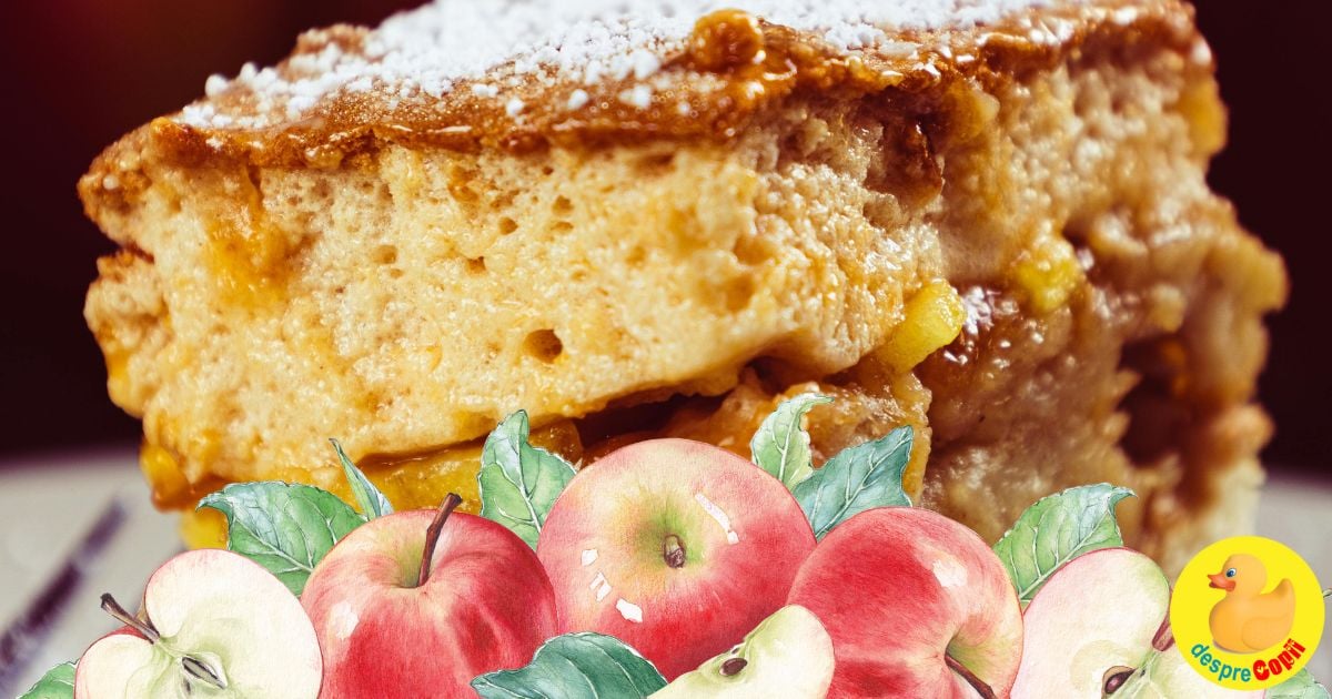 Prajitura cu mere: dulce, pufoasa si plina de savoare