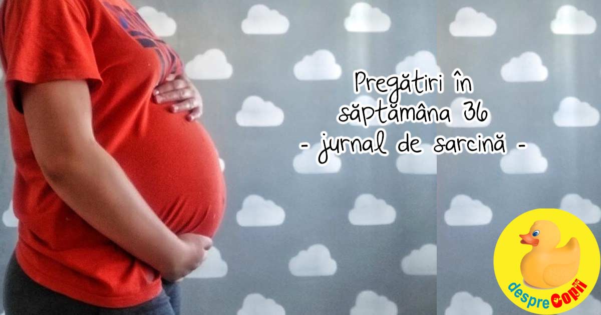 Ultimele pregatiri in saptamana 36  pentru venirea fetitei - jurnal de sarcina