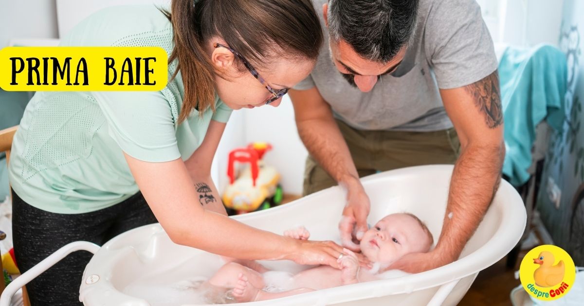 Prima baie a bebelusului: intarzierea, o masura de protectie recomandata de Academia Americana de Pediatrie