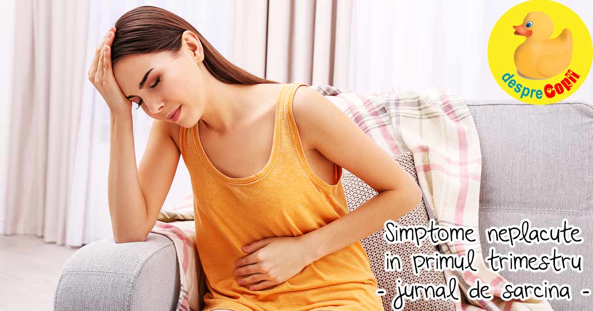 Simptome neplacute in primul trimestru - jurnal de sarcina