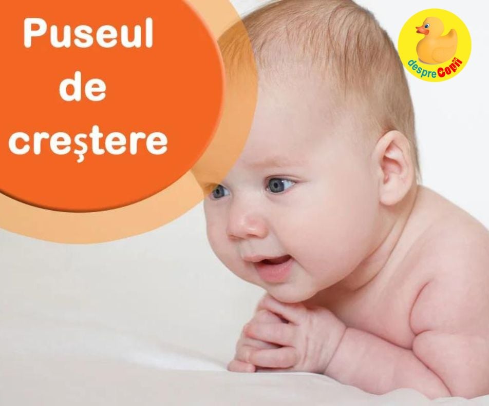 Puseul de crestere al bebelusului -  simptome cand apare cum si ce facem - infografic