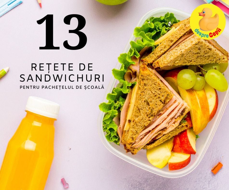 13 retete super gustoase de sandwich-uri pentru copii! Acum, sa ai sandwich la scoala e cool!
