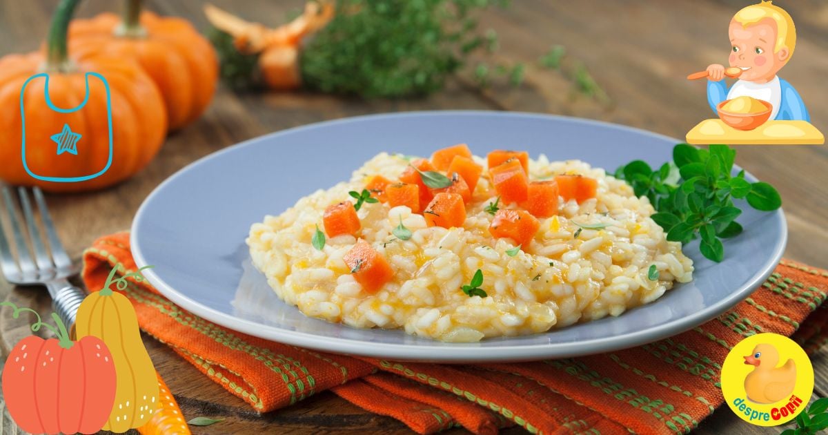 Risotto cu dovleac - reteta pentru bebelusi