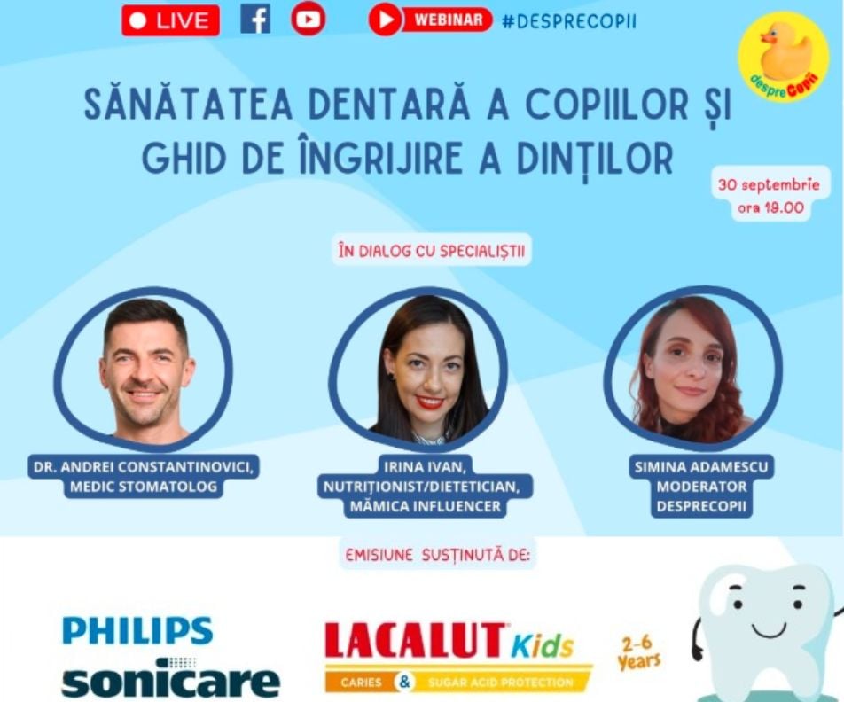 Sanatatea dentara a copiilor si ghid de ingrijire a dintilor - Sfatul specialistilor