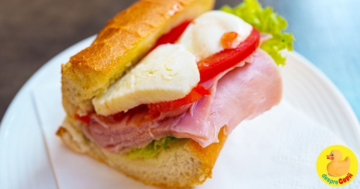 Sandwich pizza cu sunca