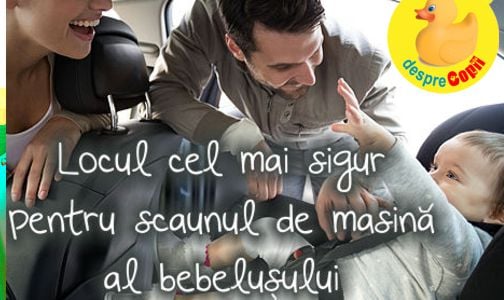 Care este locul cel mai sigur pentru scaunul de masina al bebelusului?