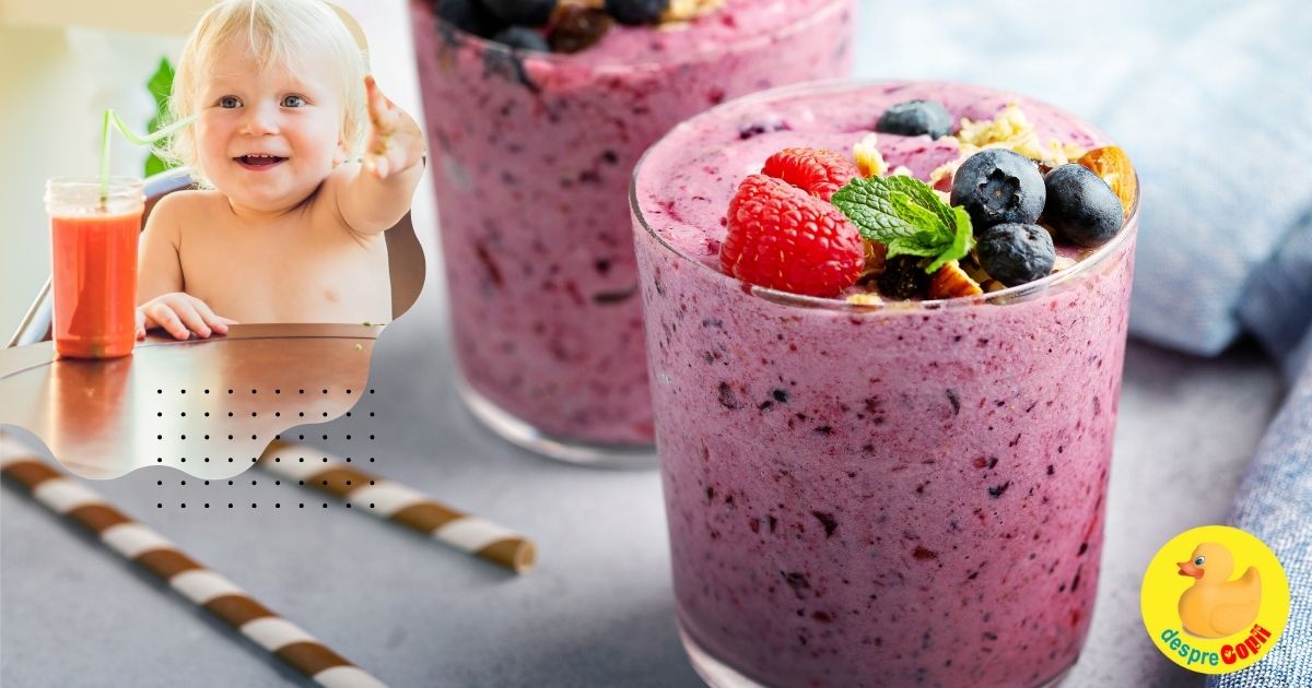 Smoothie delicios cu afine - reteta pentru bebelusi peste 1 an