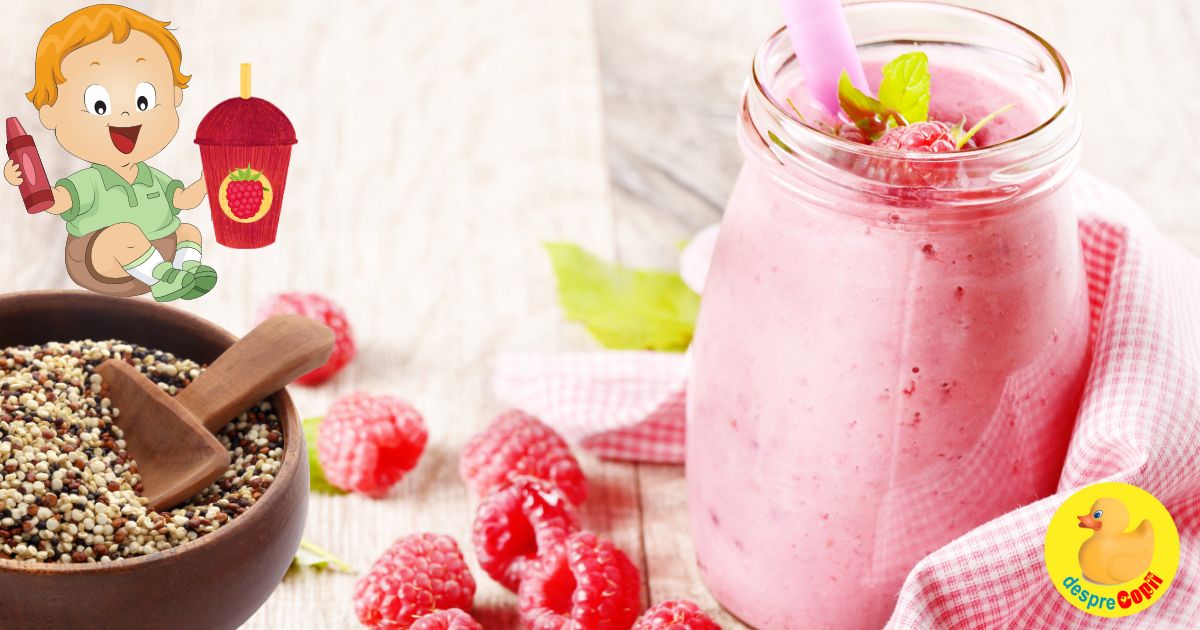 Smoothie cu zmeura si quinoa - reteta pentru copilasi