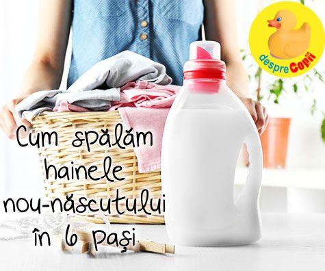 Cum spalam hainele nou-nascutului in 6 pasi