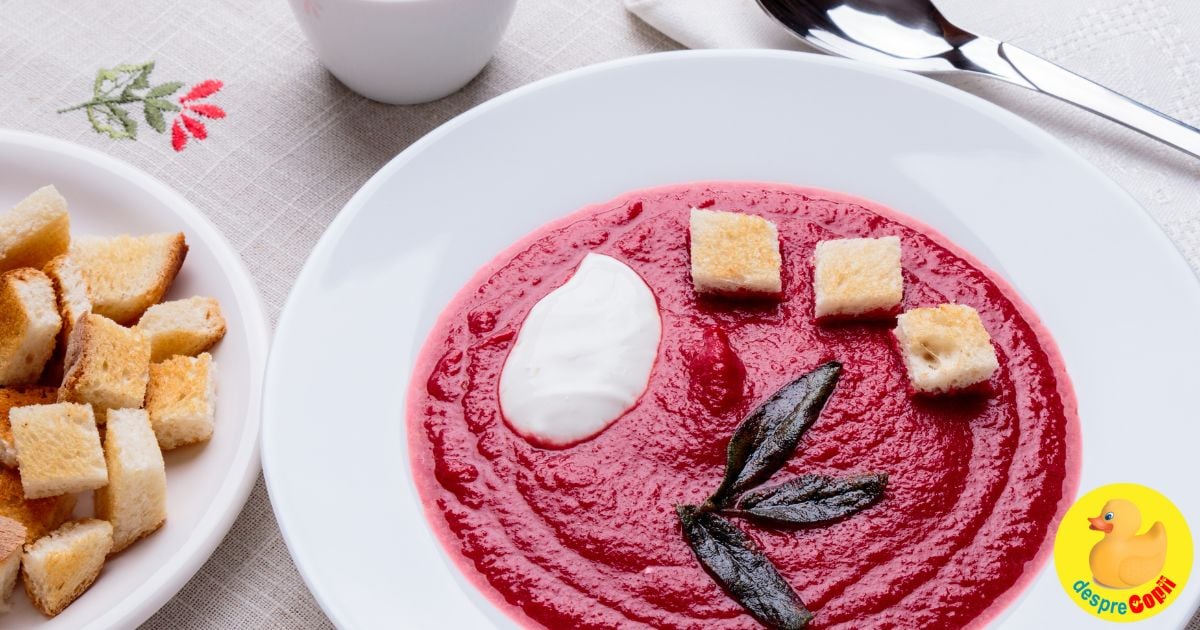 Supa crema de sfecla si cartofi: o explozie de culoare si sanatate