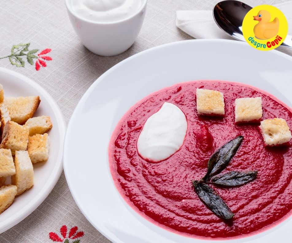 Supa crema de sfecla si cartofi: o explozie de culoare si sanatate