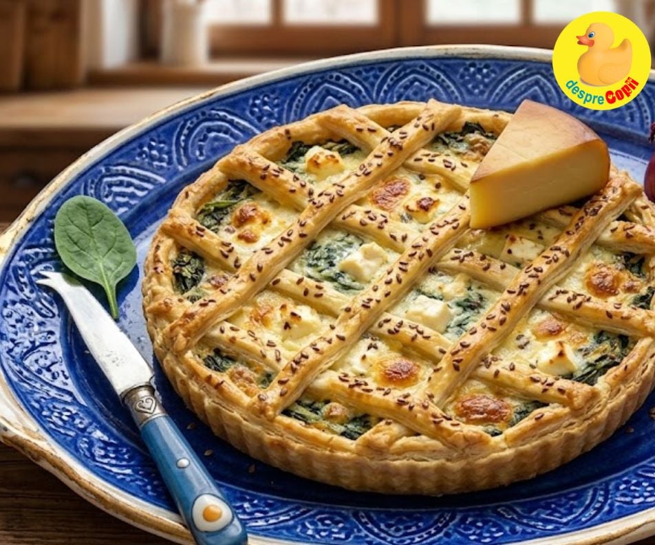 Cea mai cremoasa tarta cu spanac și 4 branzeturi - un deliciu pentru intreaga familie