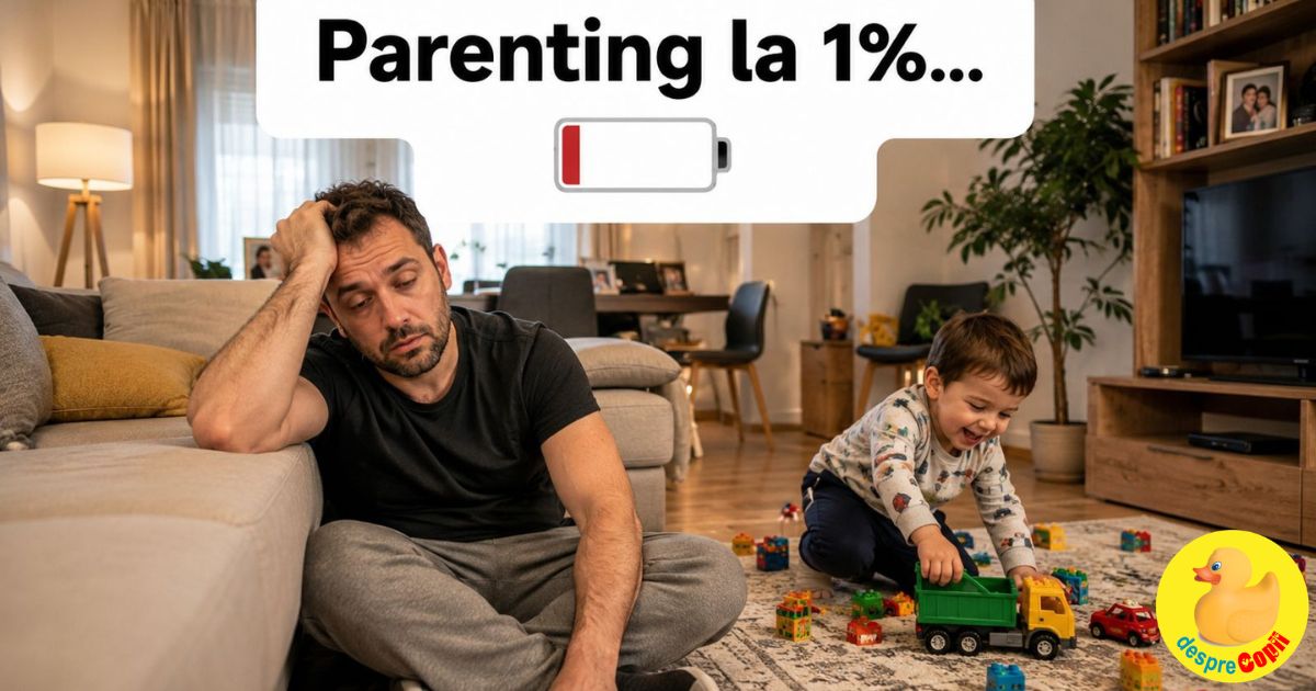 Taticii care ajung acasa cu bateria la 1%, dar tot se așaza langa copil