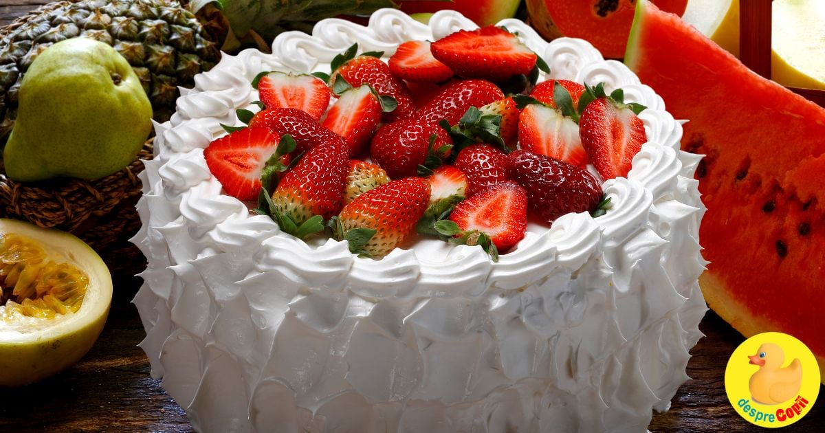 Tort de capsuni la rece - Rasfat dulce, fara cuptor