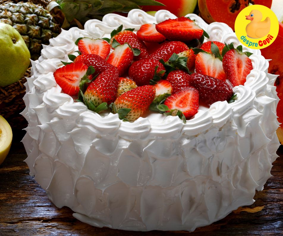 Tort de capsuni la rece - Rasfat dulce, fara cuptor