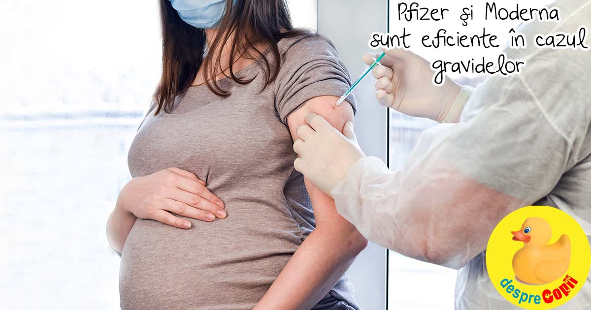 Vaccinurile Pfizer si Moderna sunt eficiente in cazul femeilor insarcinate si a celor care alapteaza