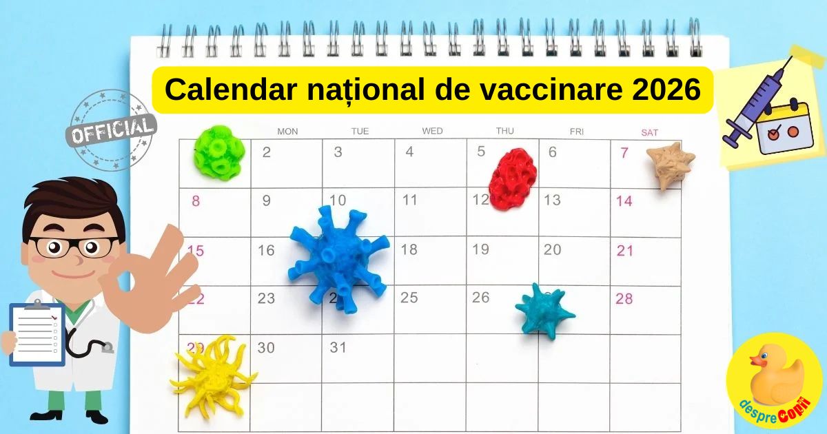 Calendarul de vaccinare a copiilor in 2026 - schema nationala de vaccinare a copiilor in 2026