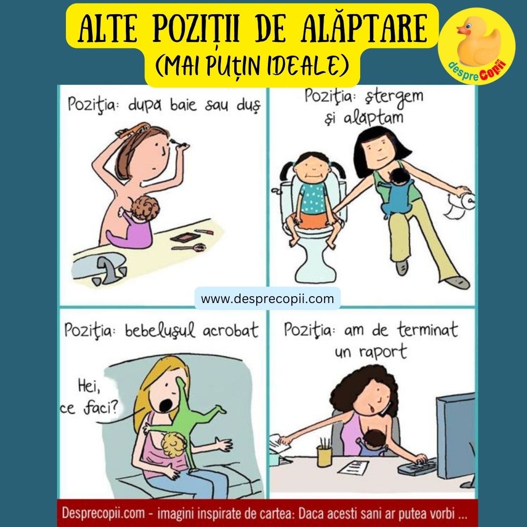 pozitii curioase de alaptare