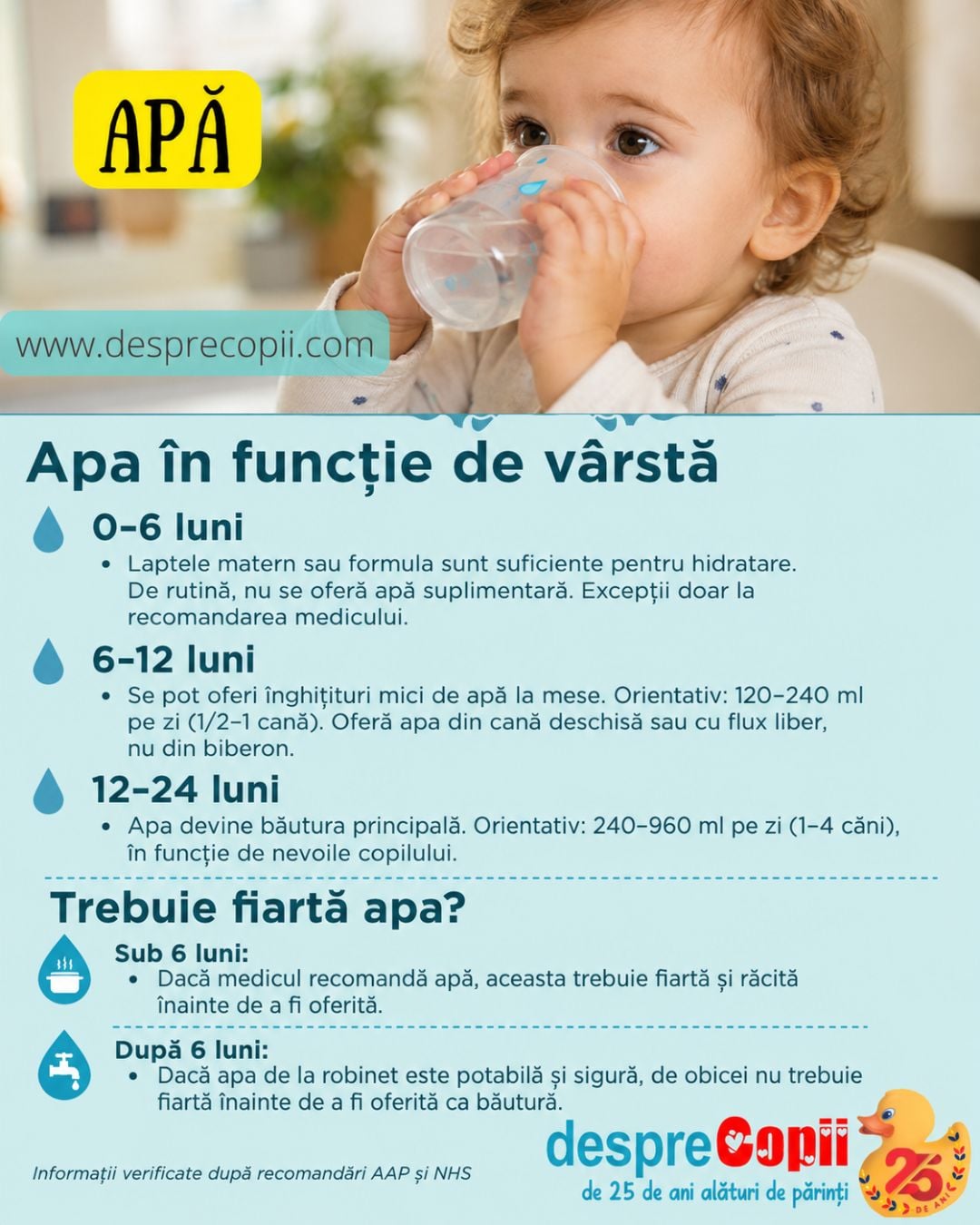 apa pentru bebelusi