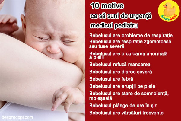 AIDS allocation Alternative proposal Bebelusul e bolnavior: 10 motive ca sa suni de urgenta medicul pediatru |  Desprecopii.com