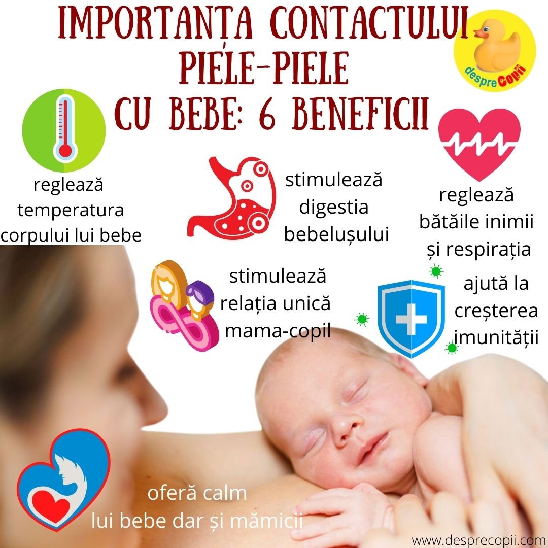 contact piele-piele bebelus