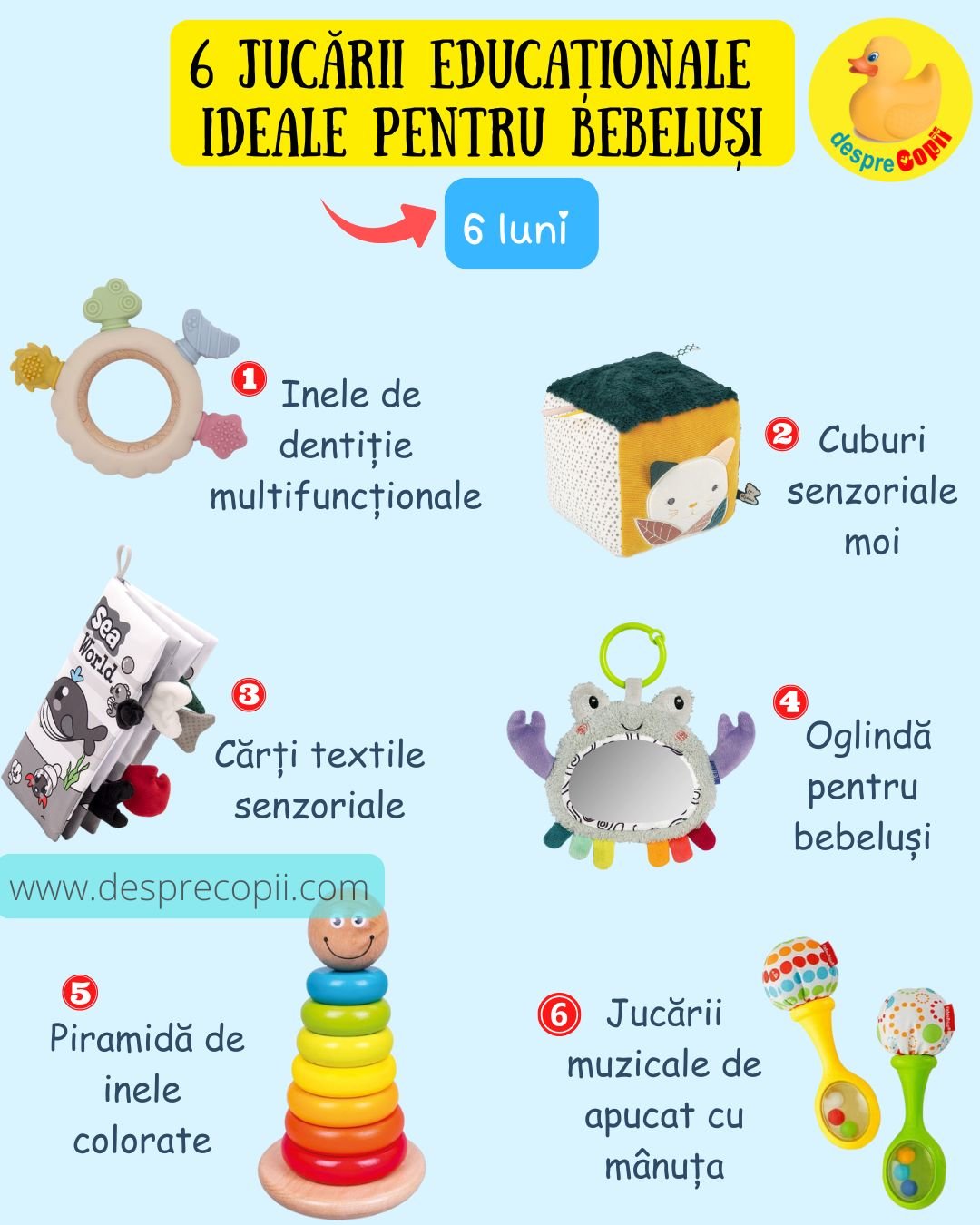 jucarii bebelusi 6 luni