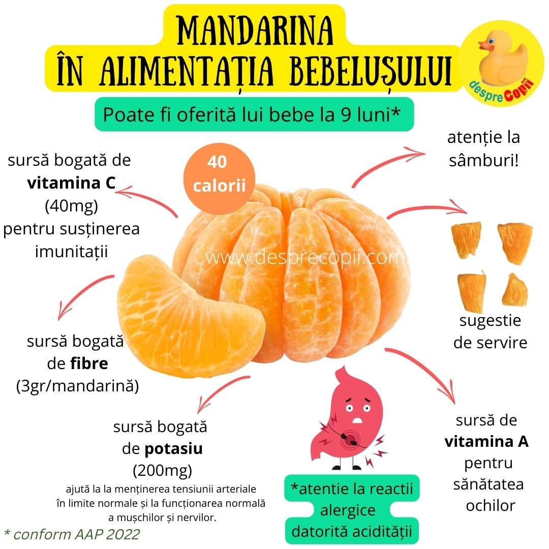 mandarine la bebelusi