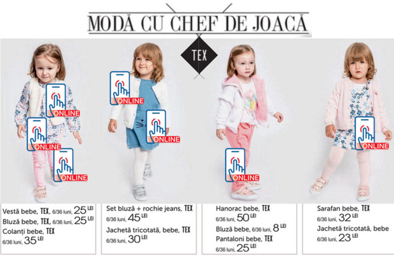 Moda cu chef de joaca - colectia TEX oferte