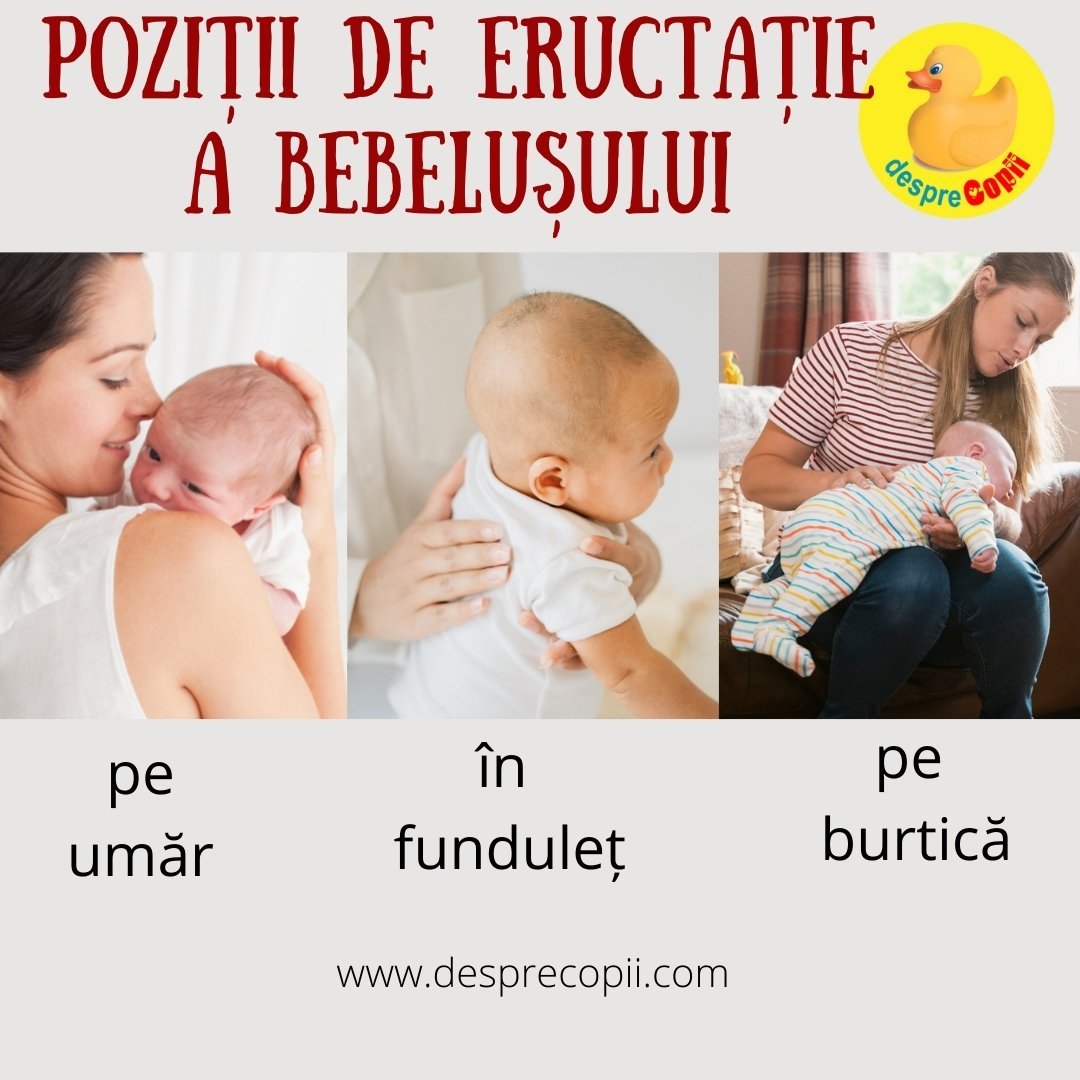 pozitii eructatie bebelusi