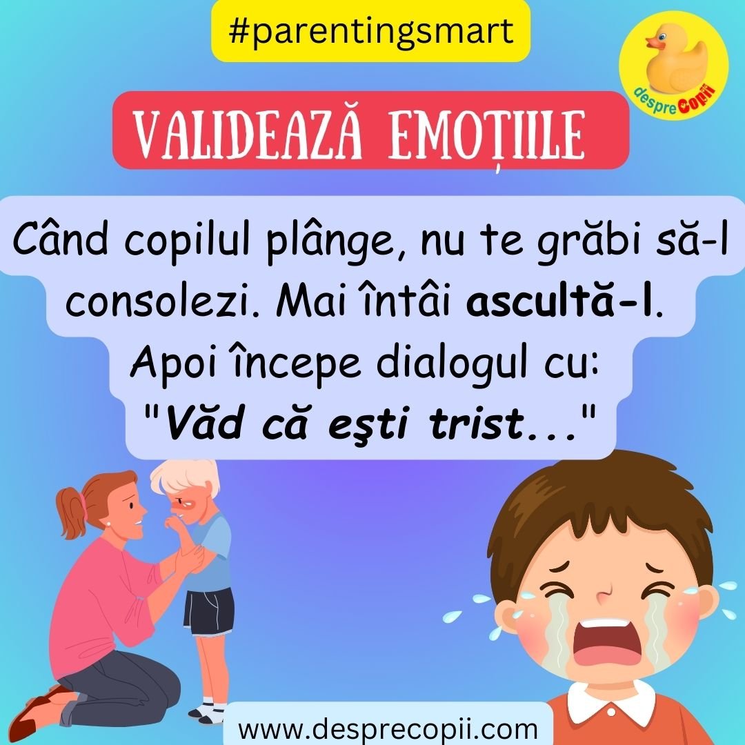 validarea emotiilor copil