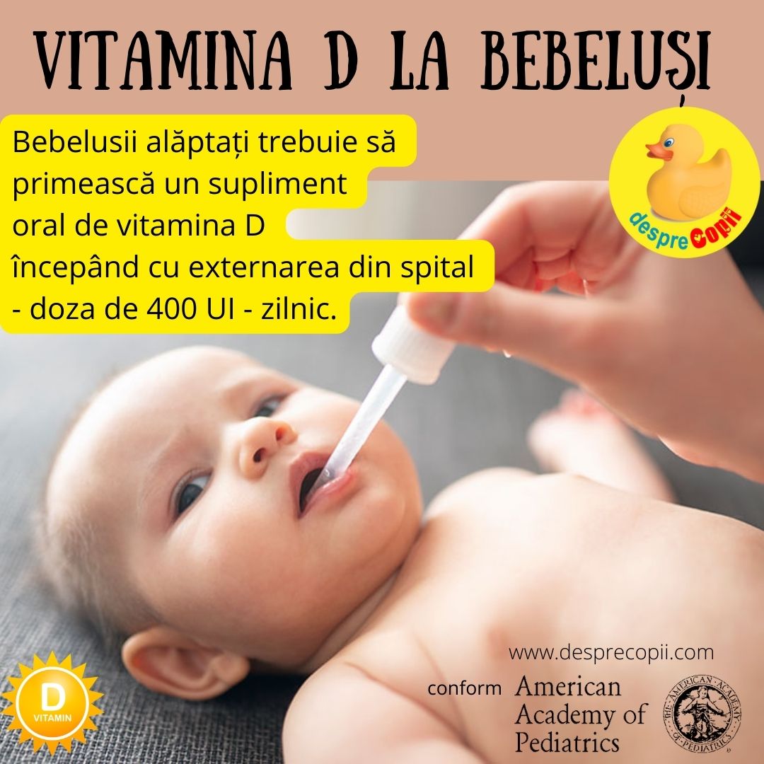 vitamina d bebelusi alaptati