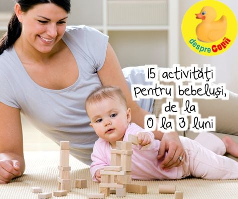 15 activitati pentru bebelusi - de la 0 la 3 luni care ajuta bebelusul sa isi formeze muschii si capacitatile senzoriale